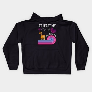 At Least My Cat Loves Me Kids Hoodie